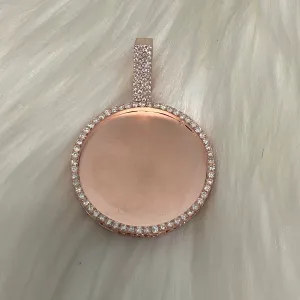 10K Rose Gold Diamond Memoral Pendant 1.9Ct Dia / 15.77gr / 1.5 - 2.2in