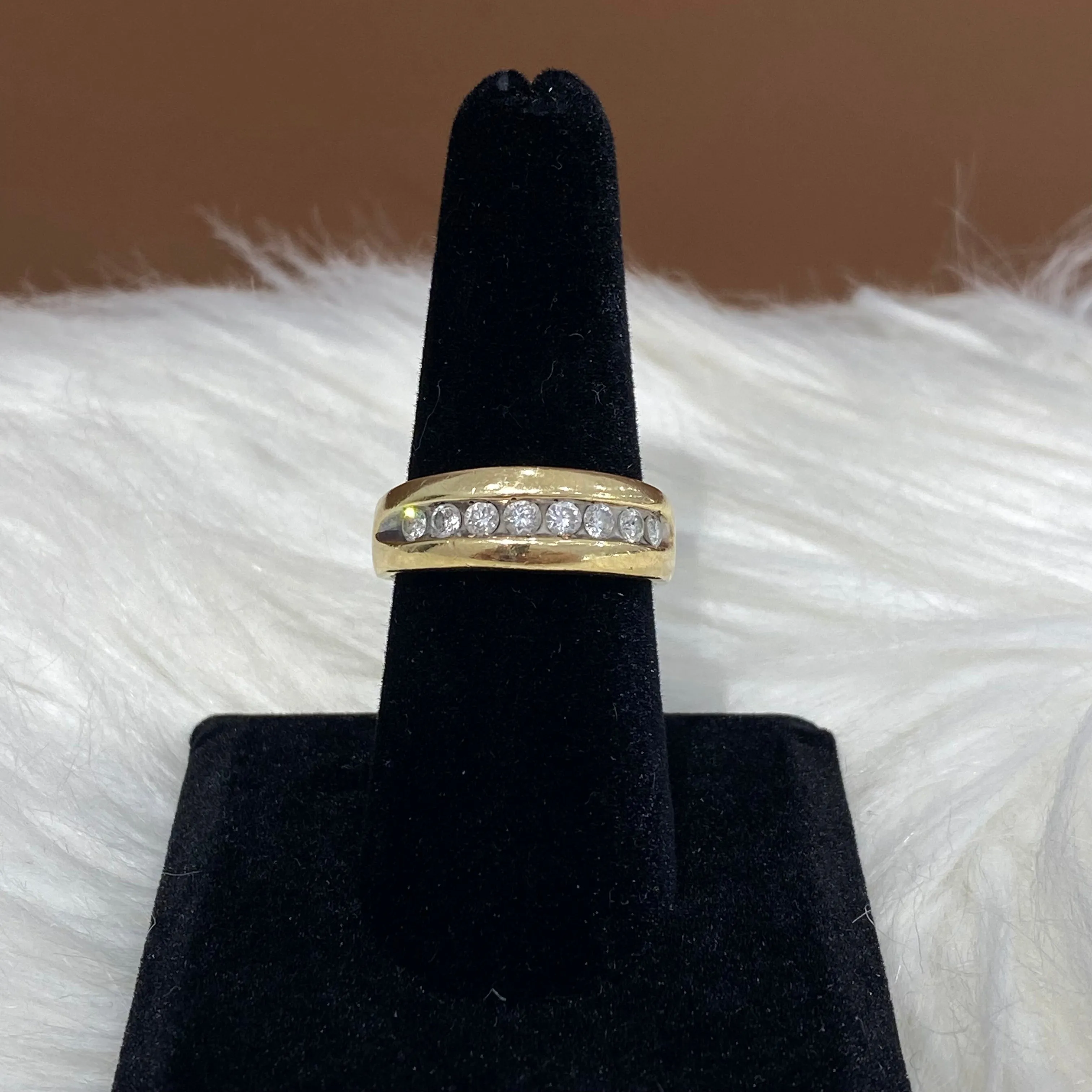 10K Yellow Gold Diamond Fashion Ring Ct Dia / 3.6gr / Size 9