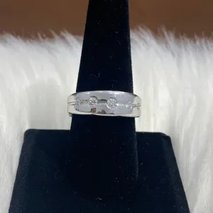 14K White Gold Diamond Fashion Ring Ct Dia / 7.1gr / Size 9