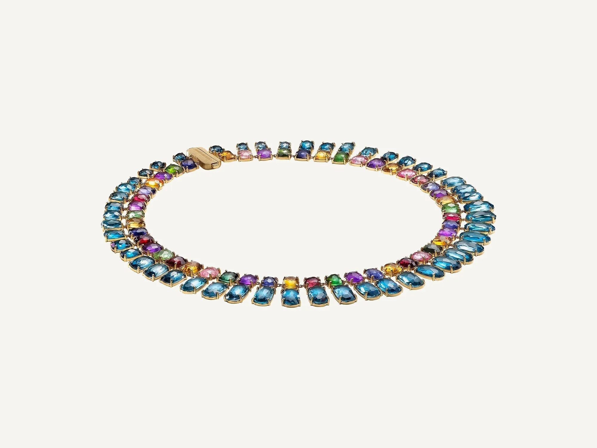 18K Yellow Gold Statement Gemstone Collar