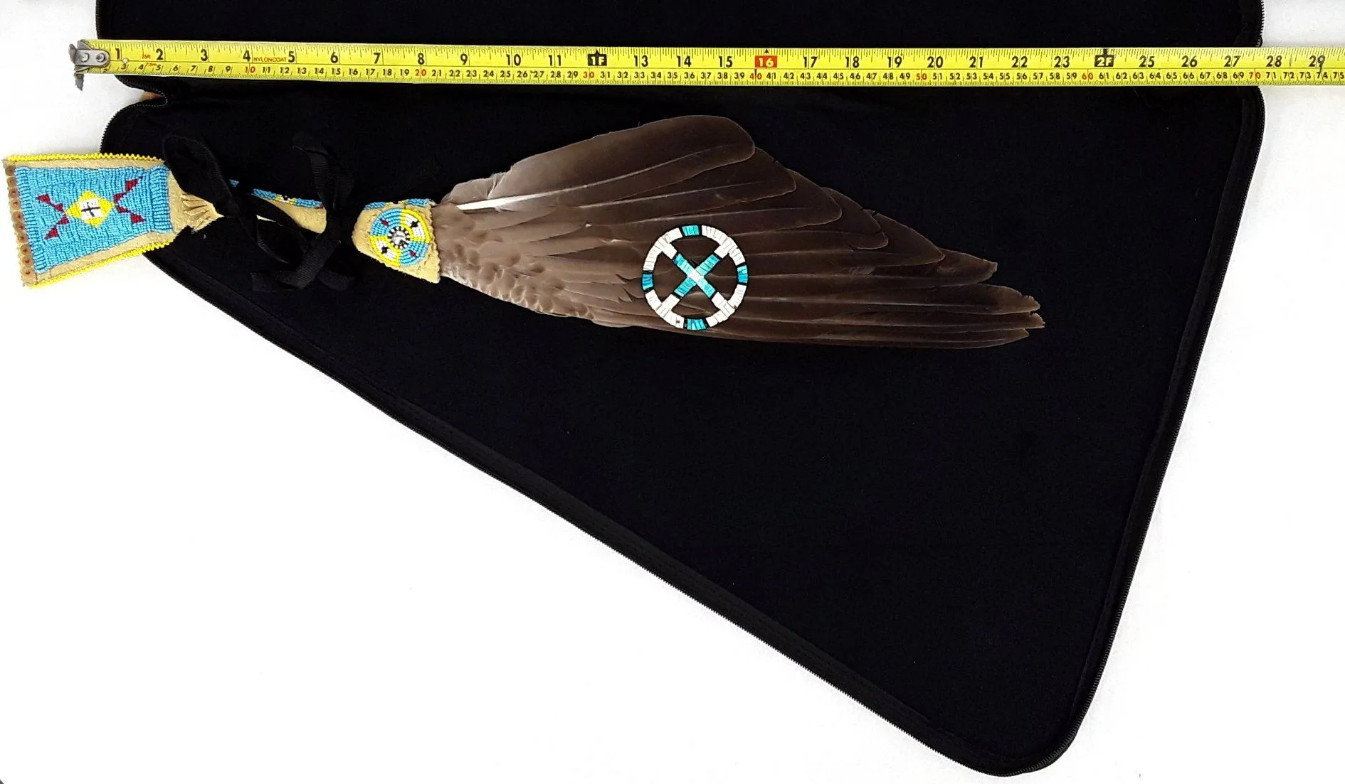 27 Inch Fan Case - Travois Tipi Smoky Sky