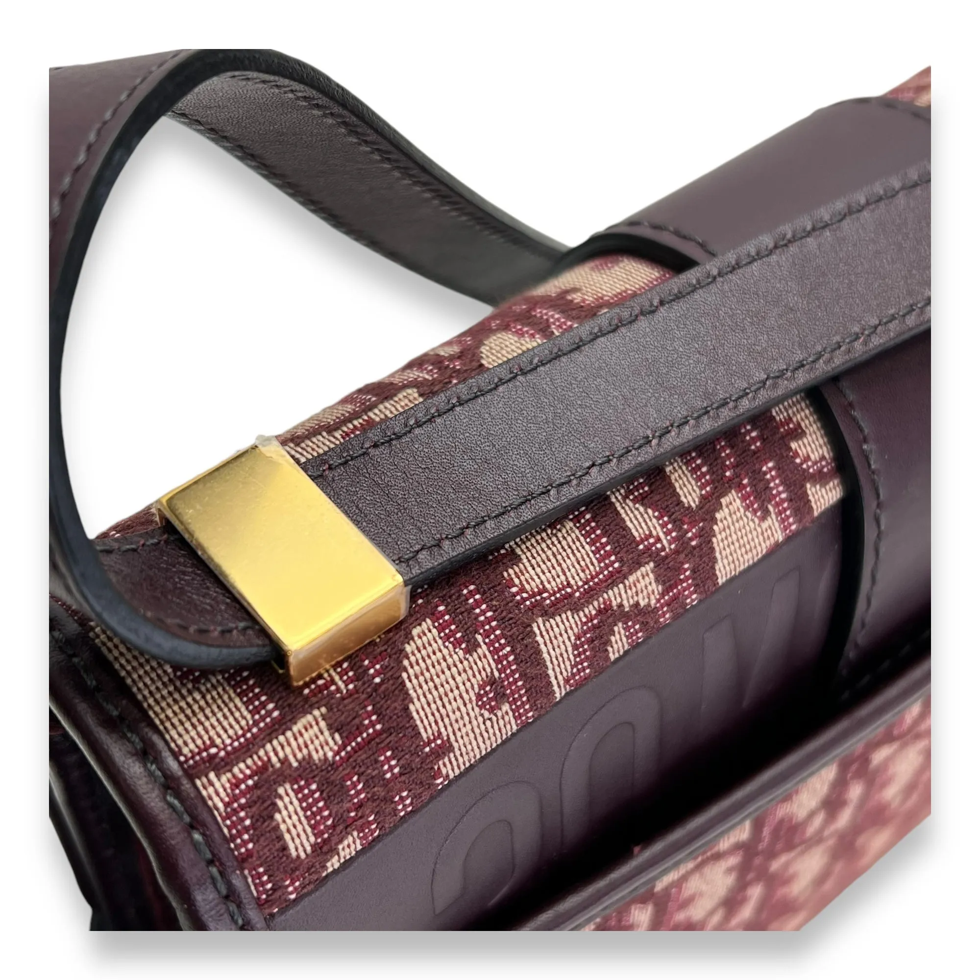 30 Montaigne Medium Red Crossbody Bag in Jacquard, Gold hardware