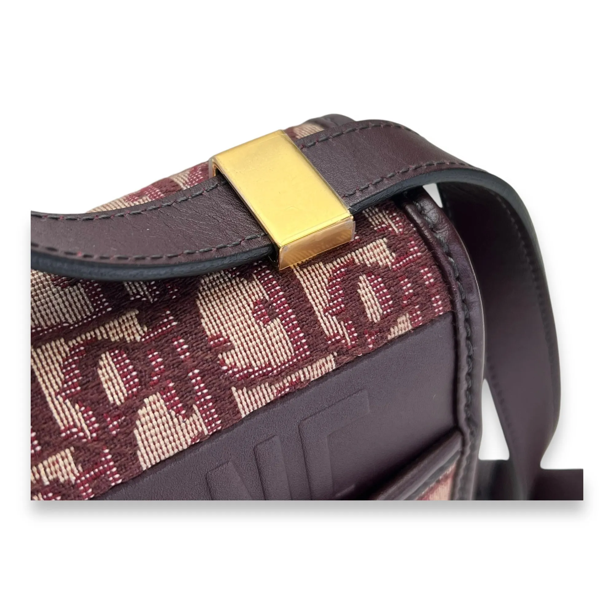 30 Montaigne Medium Red Crossbody Bag in Jacquard, Gold hardware