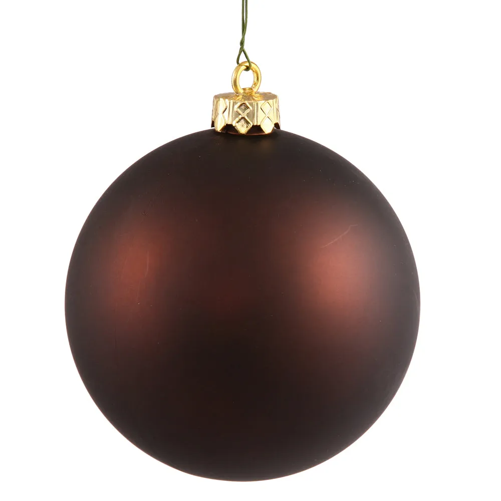 4" Chocolate Matte Ball UV Drilled 6/Bag