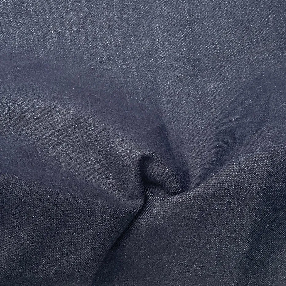 60" 100% Cotton Italian Denim Dark Indigo 10 OZ Woven Fabric By the Yard