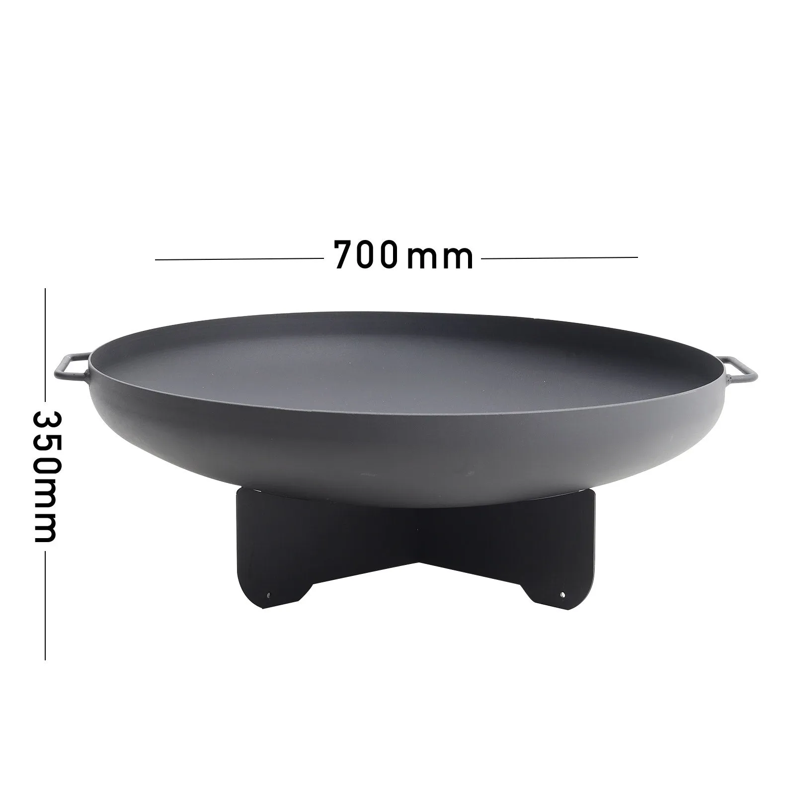 70cm Large Fire Pit Portable Outdoor Fire Bowl for Patio Camping BBQ Brazier