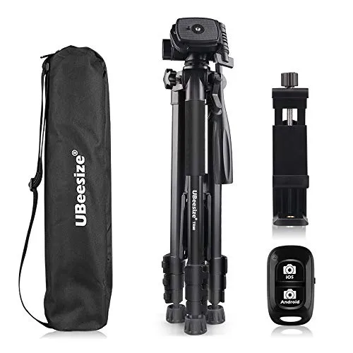 72-inch Camera Tripod, UBeesize Portable Aluminum Alloy Tripod & Monopod with Wireless Remote Shutter, Professional Travel Video Tripods with Carry Bag & Phone Holder for DSLR Cameras, Cell Phones.