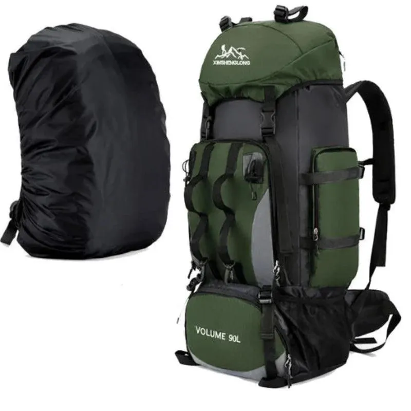 90L Waterproof Hiking Camping Backpack