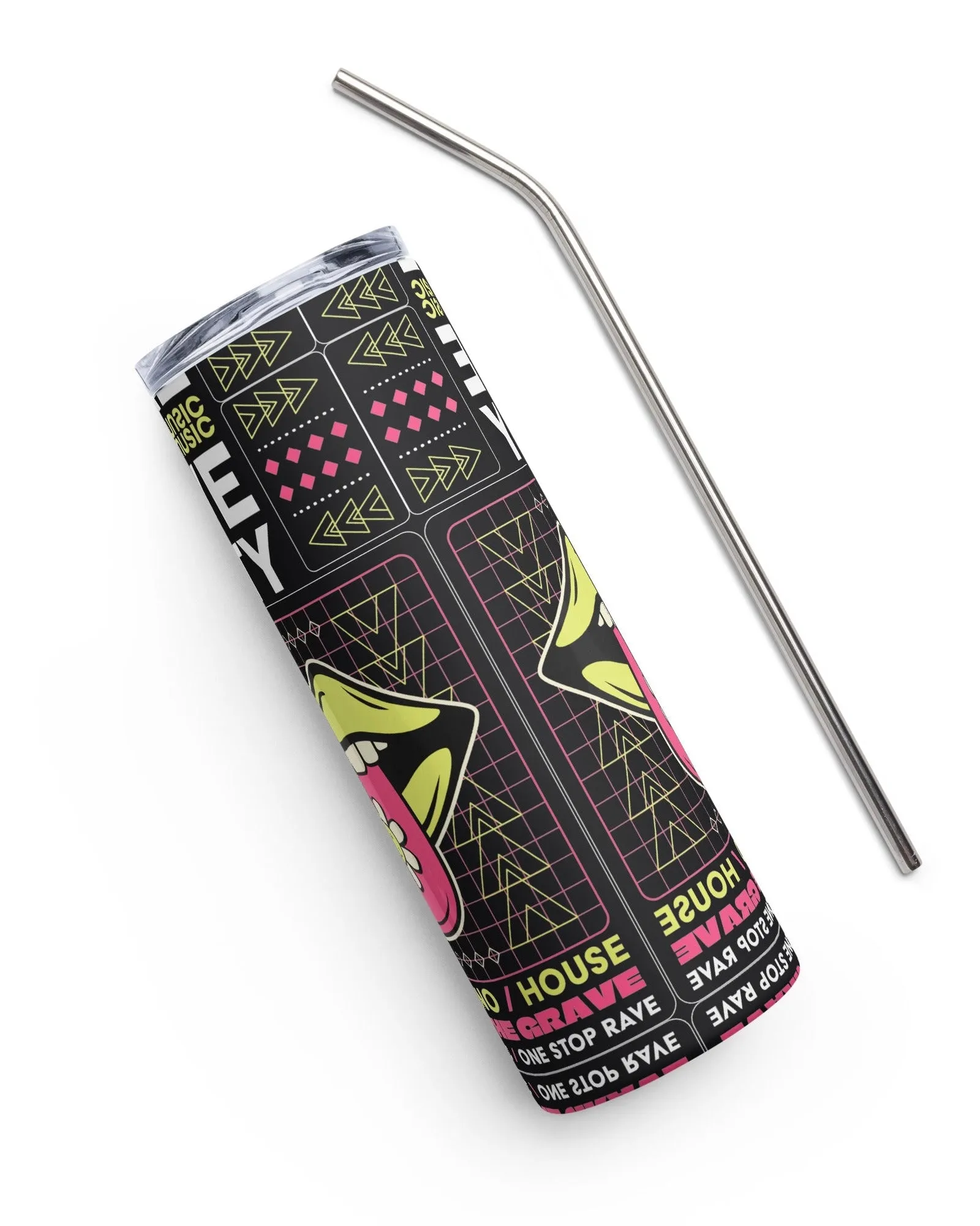 90s Rave Party Stainless Steel Tumbler