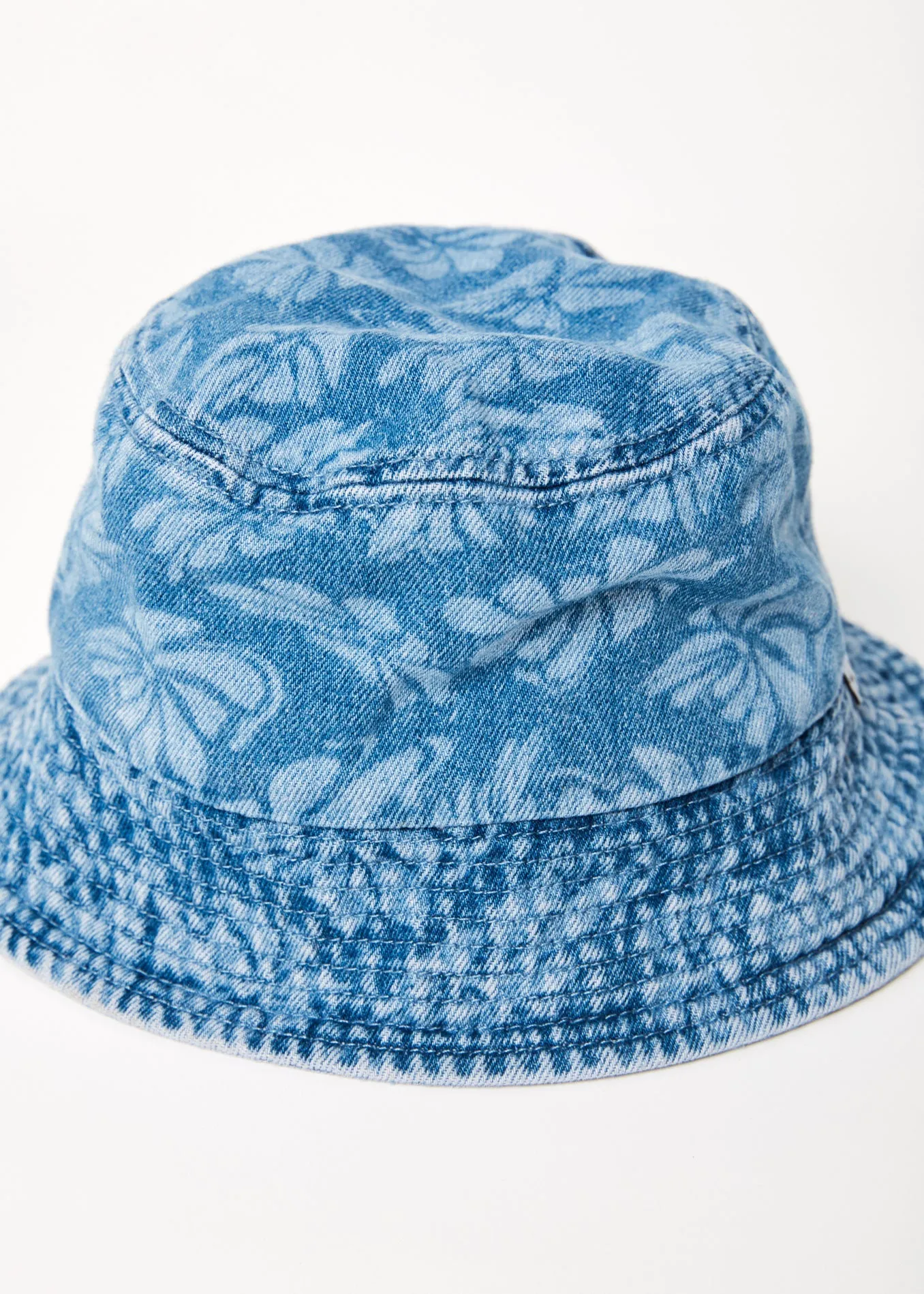 AFENDS Unisex Billie - Denim Floral Bucket Hat - Floral Blue