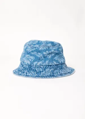 AFENDS Unisex Billie - Denim Floral Bucket Hat - Floral Blue