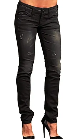 Affliction Raquel Seamed Journey Denim Pants Black