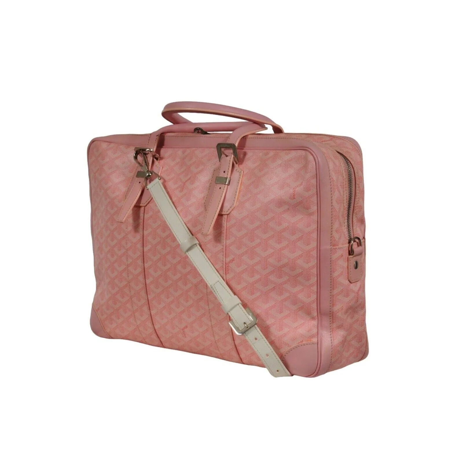 Ambassade MM Pink Zip Briefcase Laptop Computer Travel Shoulder Handbag