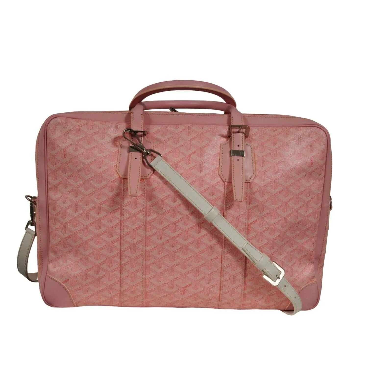 Ambassade MM Pink Zip Briefcase Laptop Computer Travel Shoulder Handbag