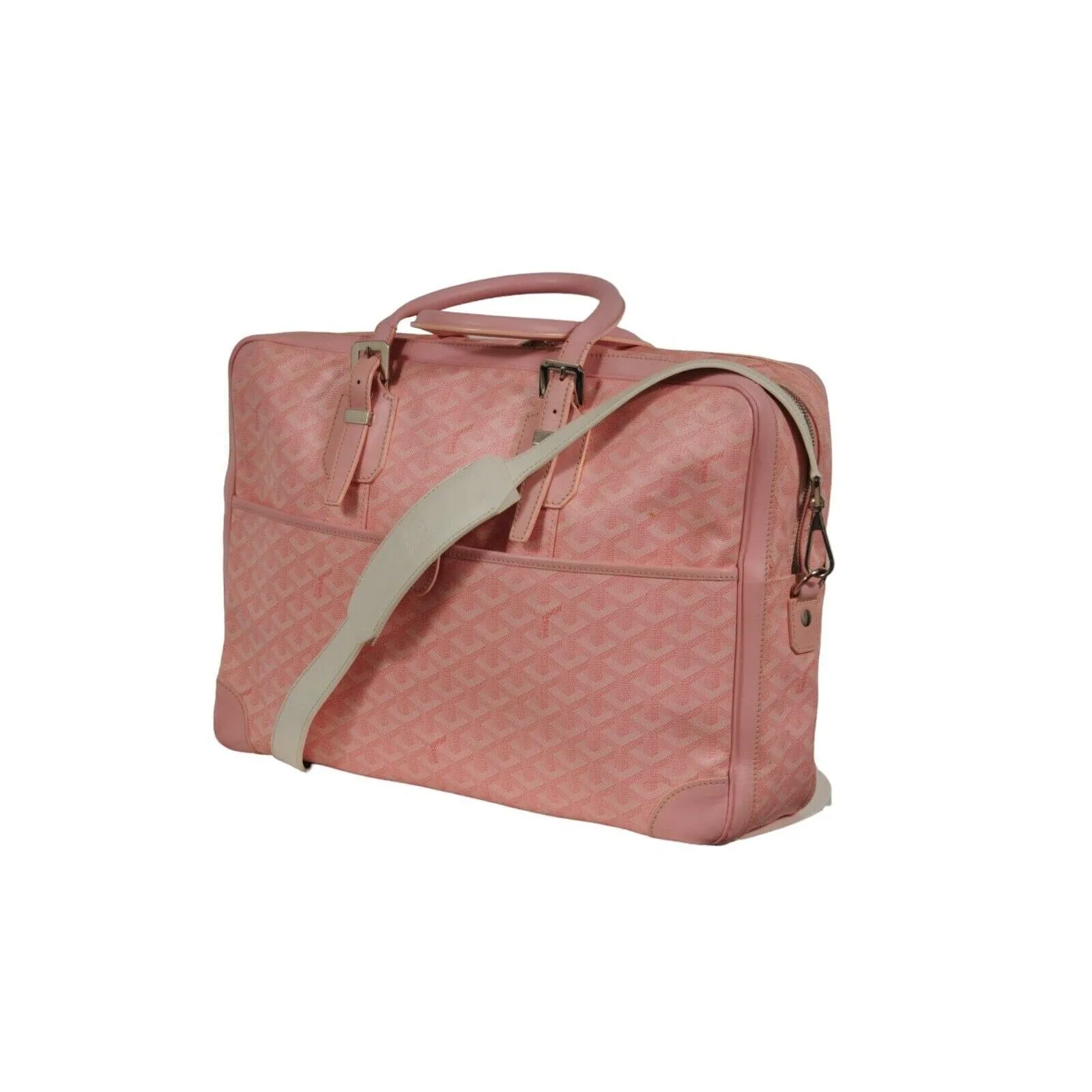 Ambassade MM Pink Zip Briefcase Laptop Computer Travel Shoulder Handbag