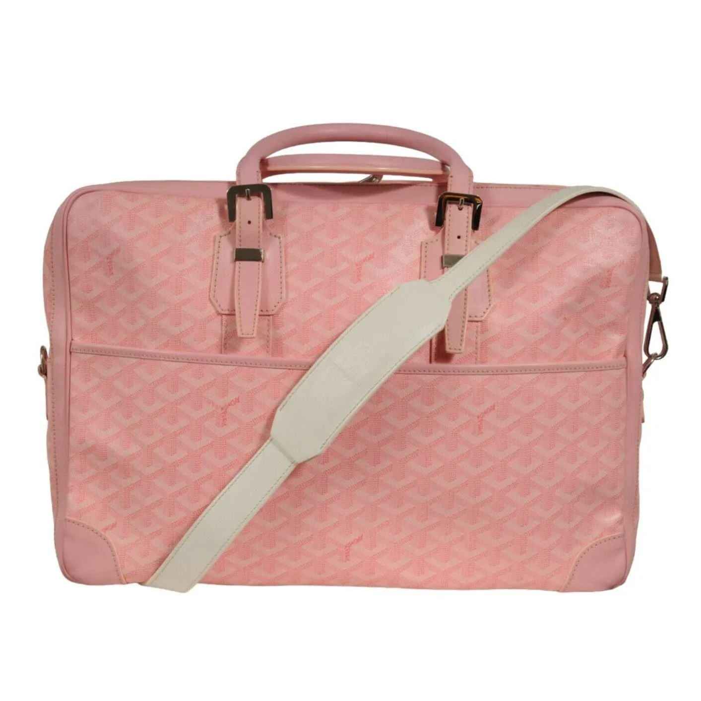 Ambassade MM Pink Zip Briefcase Laptop Computer Travel Shoulder Handbag