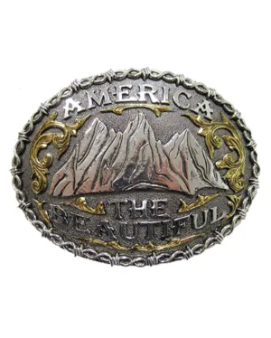 America the Beautiful Belt Buckle