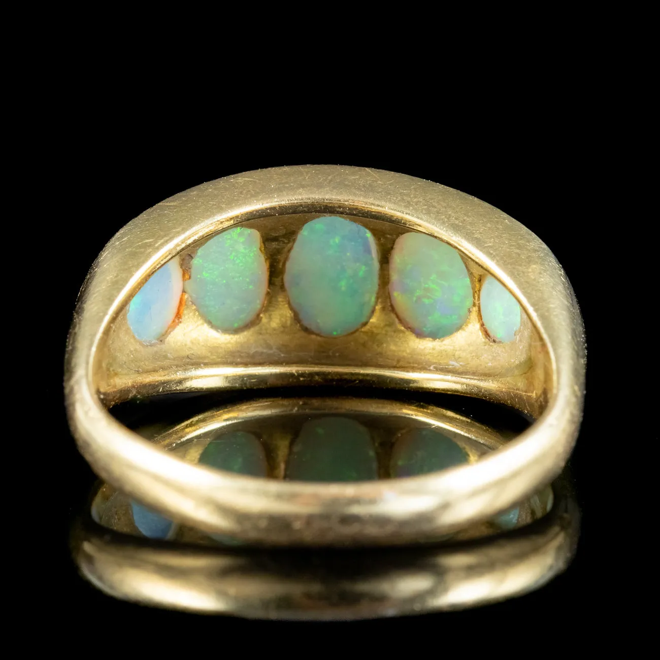 Antique Edwardian Opal Five Stone Ring 2.1ct Total Dated 1918