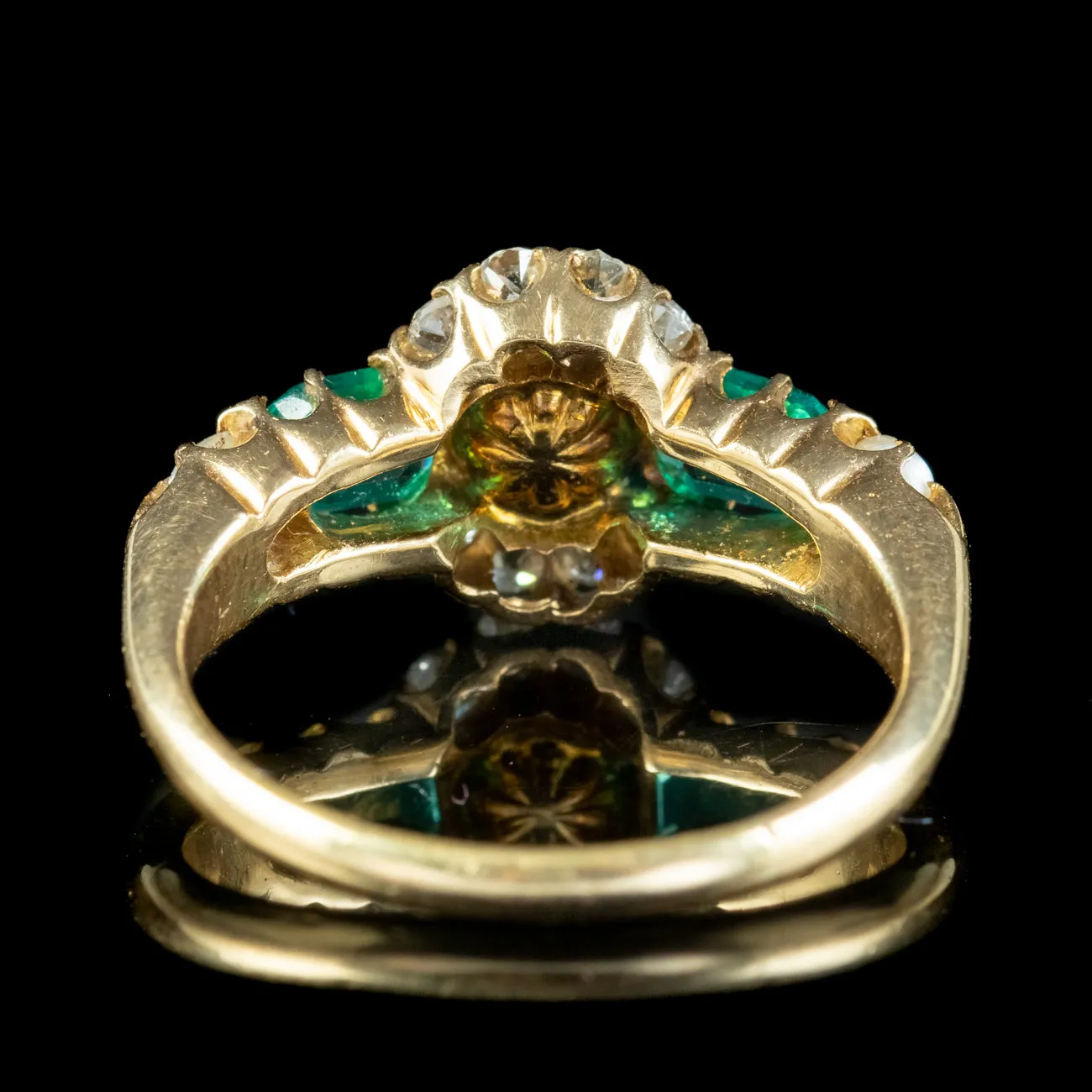 Antique Victorian Pearl Diamond Tourmaline Ring Dated 1861