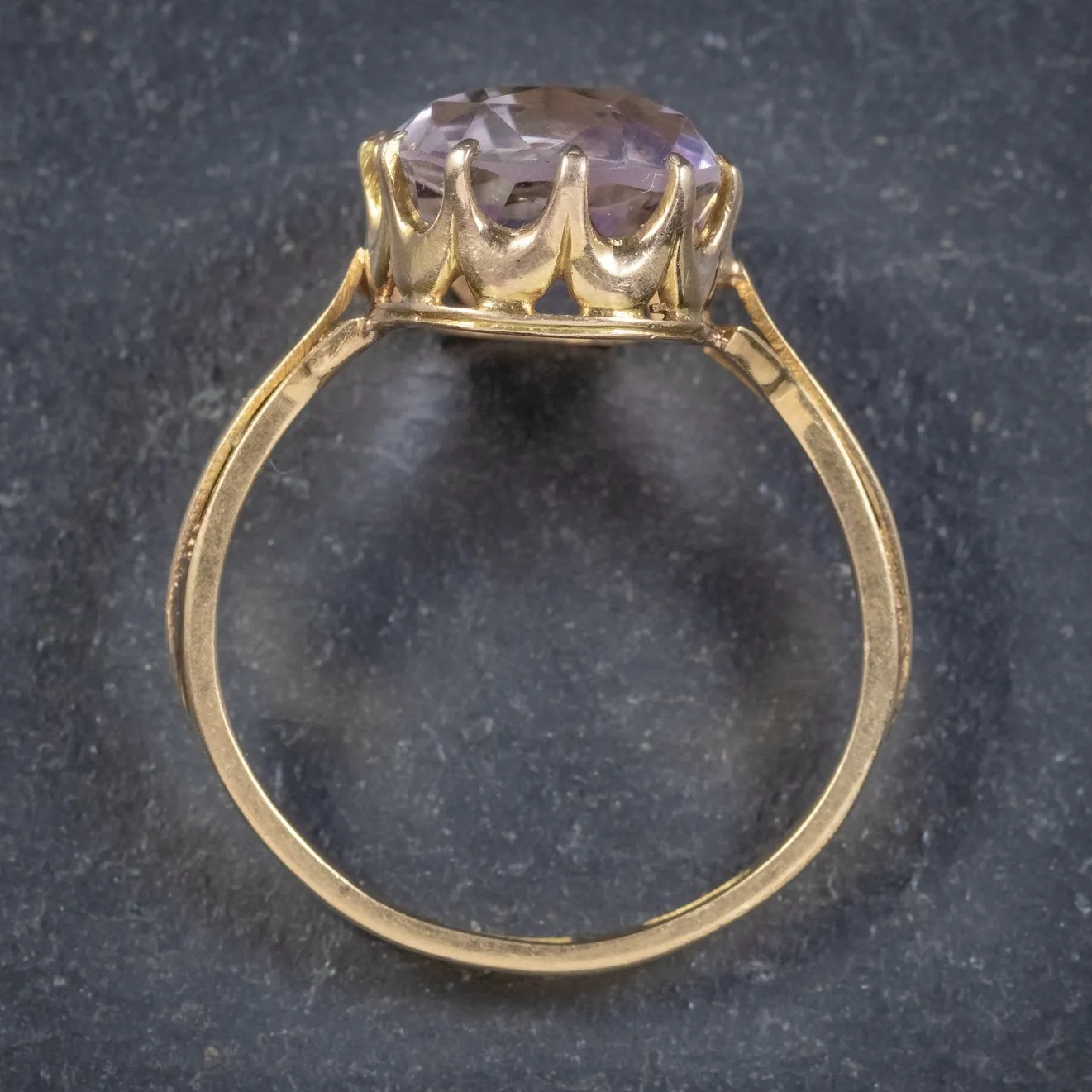 Antique Victorian Purple Spinel Ring 18Ct Gold 5Ct Spinel Circa 1900