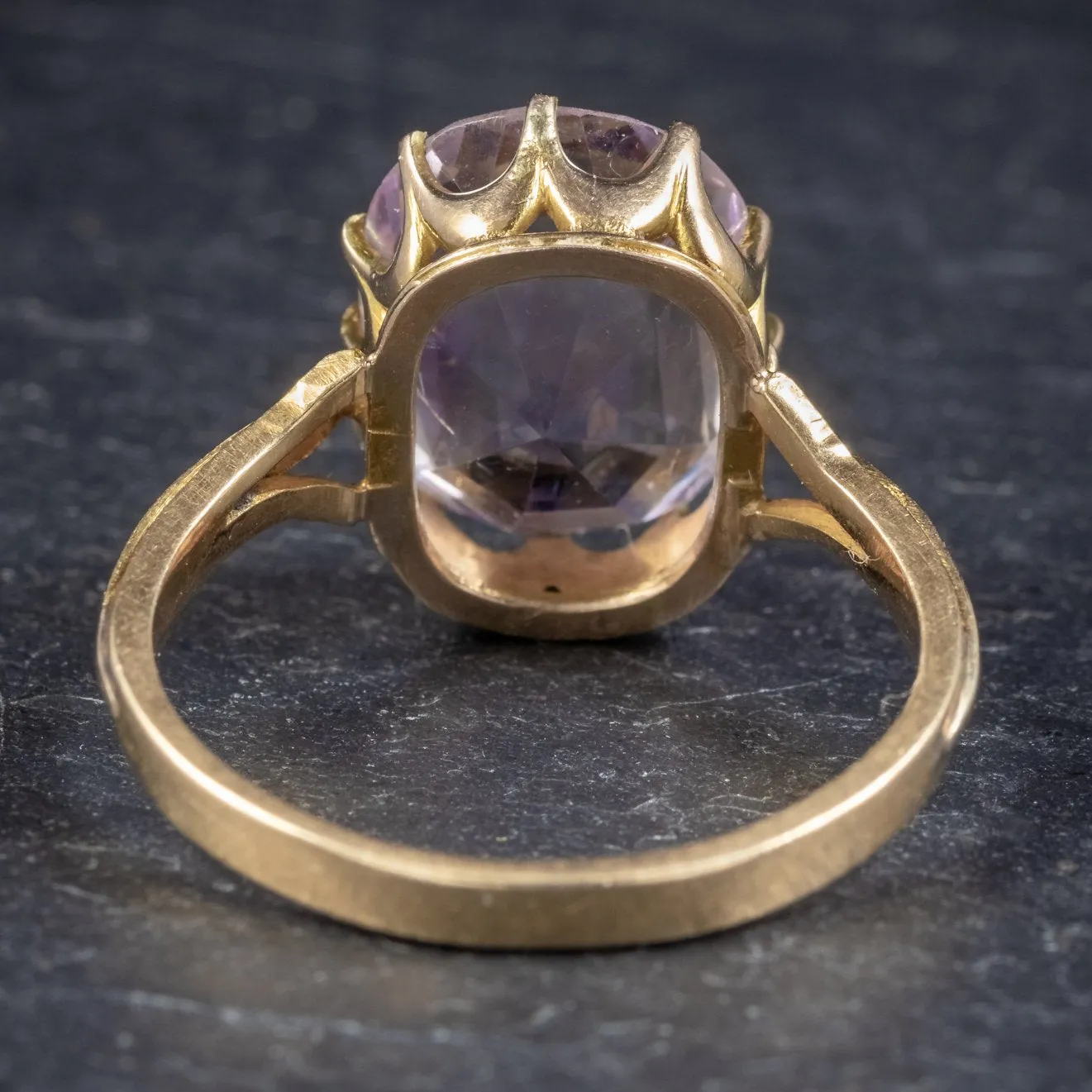 Antique Victorian Purple Spinel Ring 18Ct Gold 5Ct Spinel Circa 1900