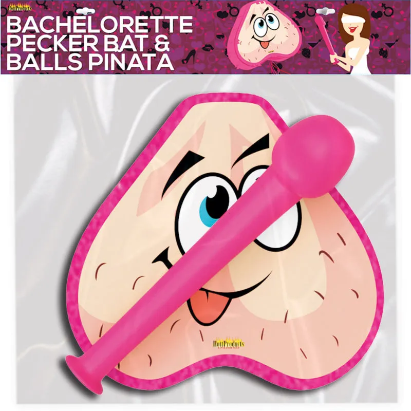 Bachelorette Pecker Bat & Balls Pinata