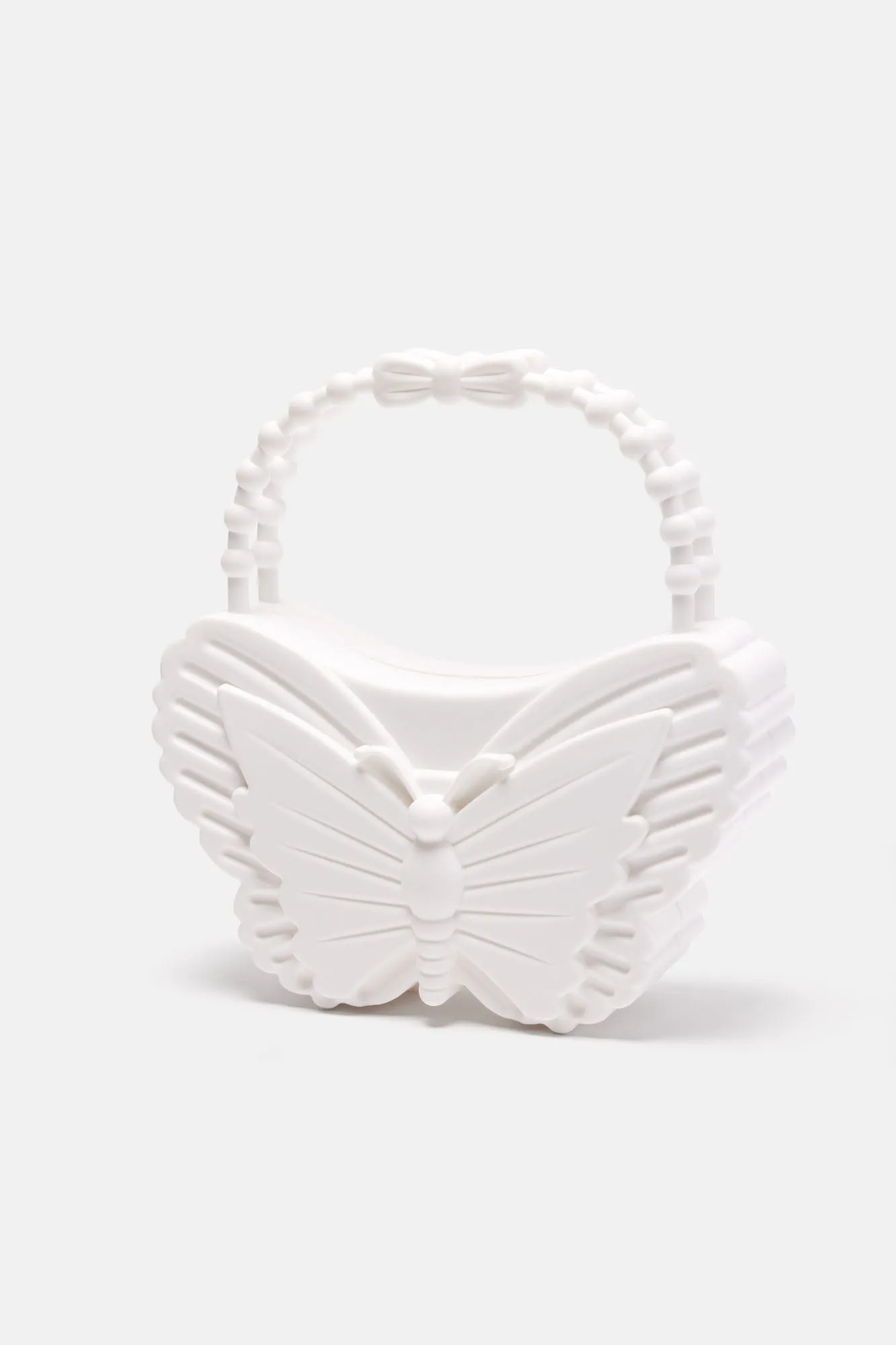 Beautiful Butterfly Handbag - White