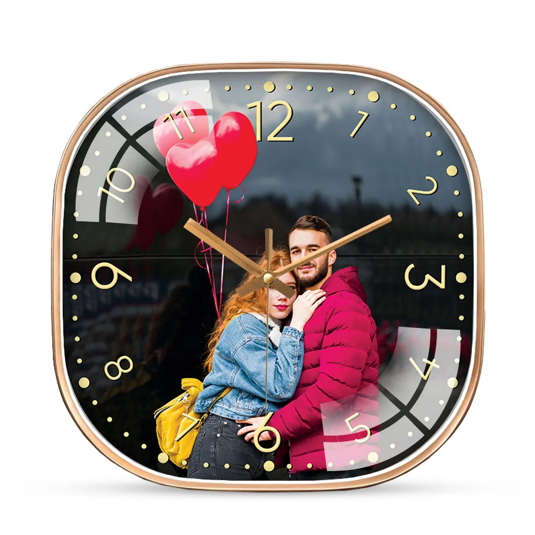 Beautiful Couple Photo Wall Clock