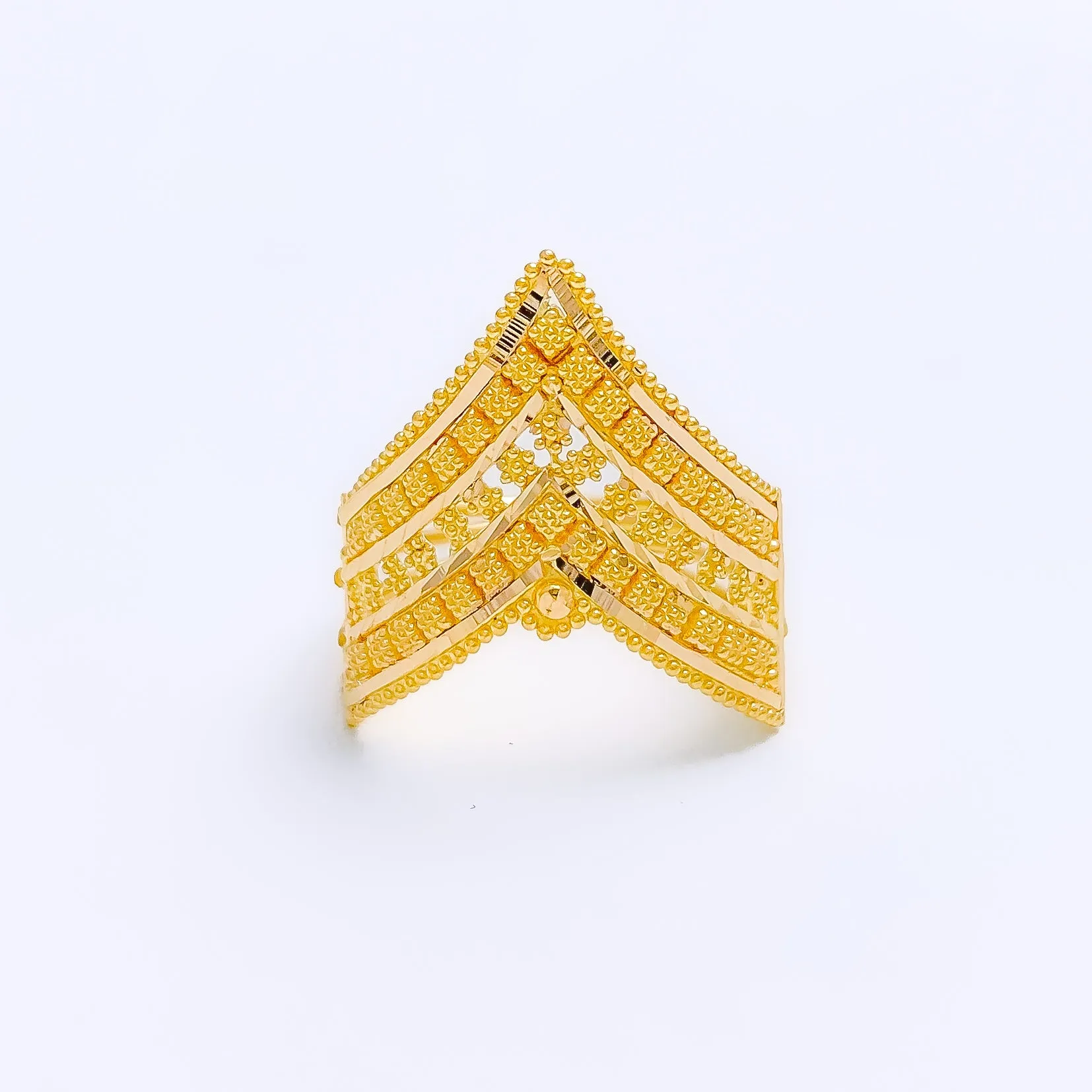 Beautiful Decorative V-Shape Ring