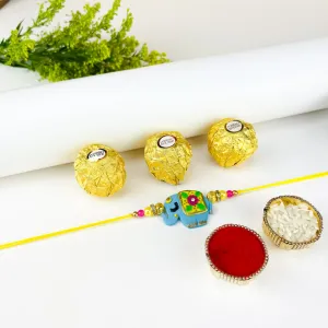 Beautiful Elephant Rakhi With Rocher