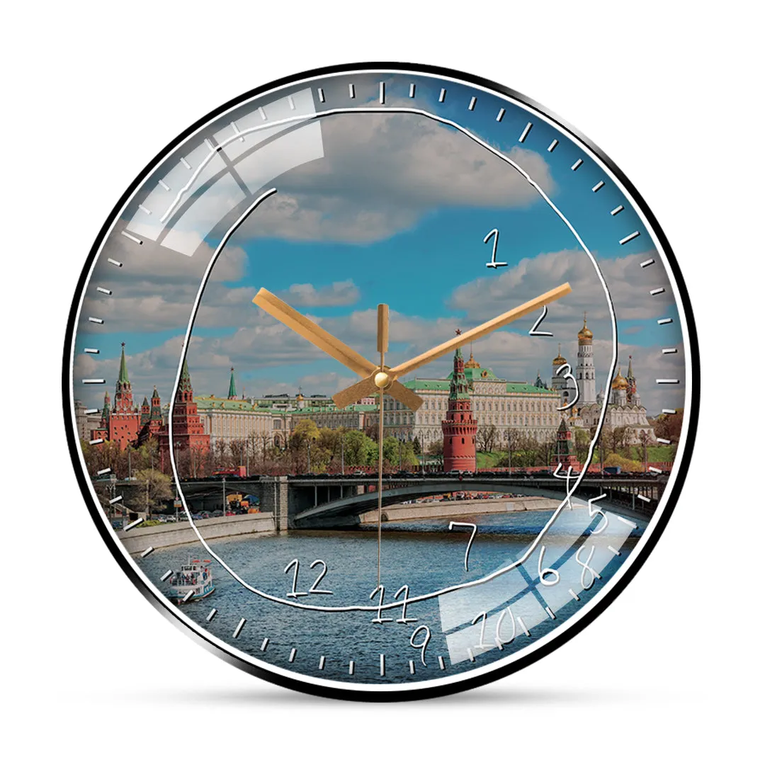 Beautiful moscow city wall clock