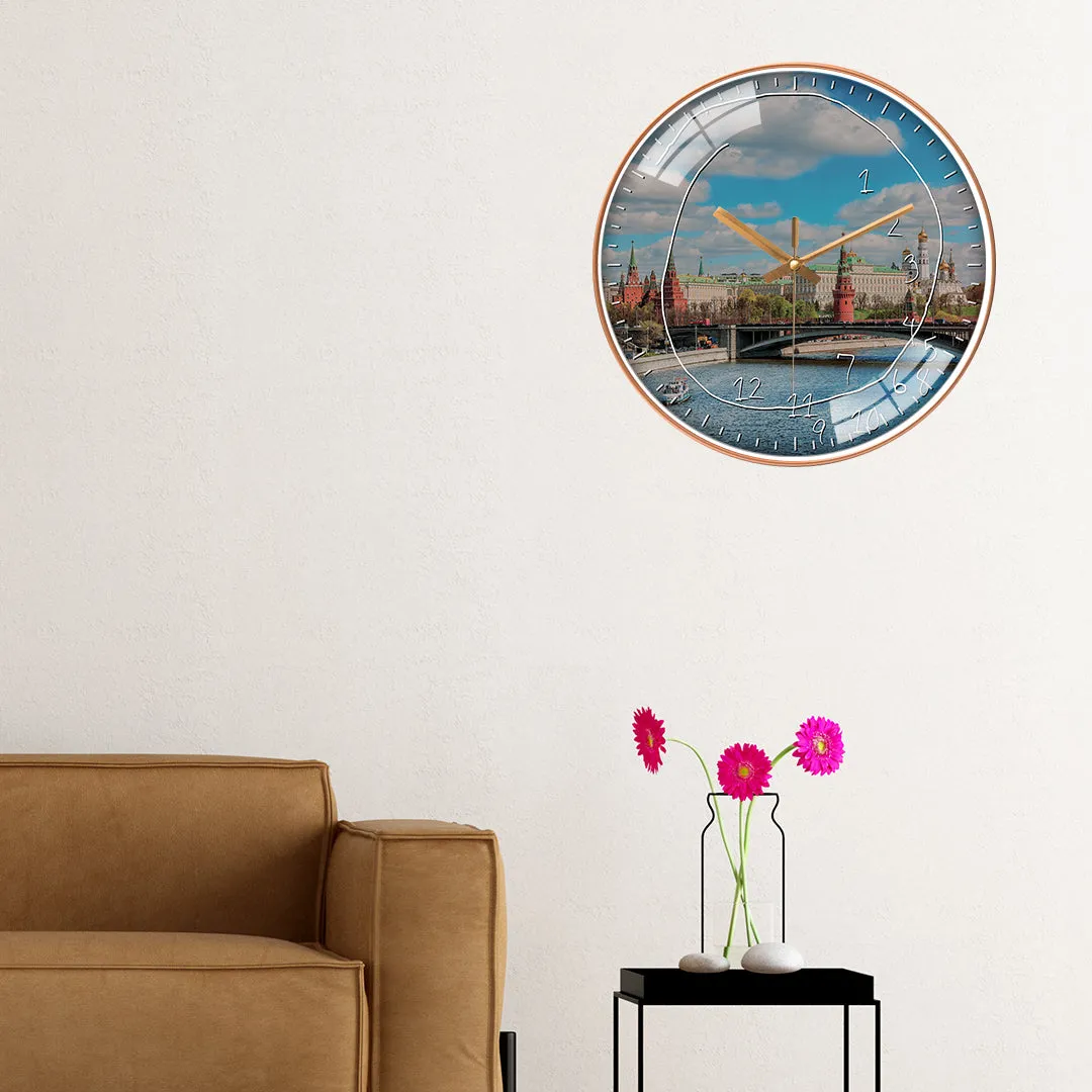 Beautiful moscow city wall clock