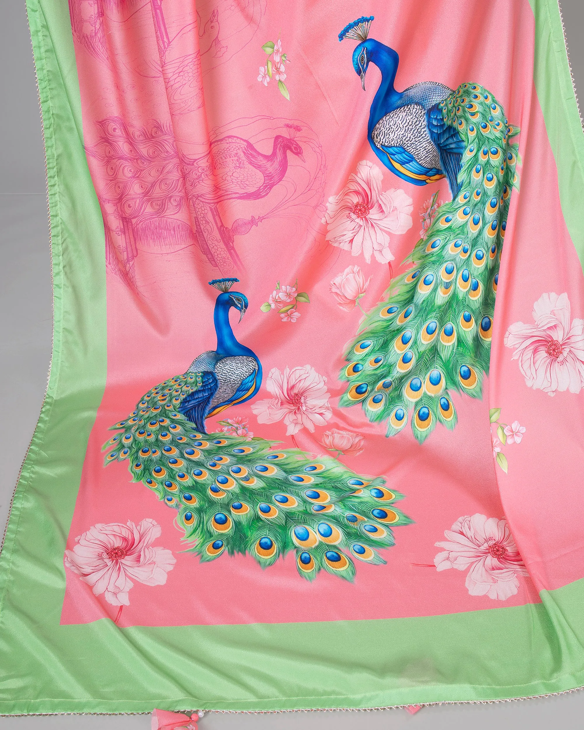 Beautiful Peacock Designer Silk Saree