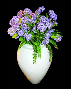 Beautiful Purple Flower With Planter