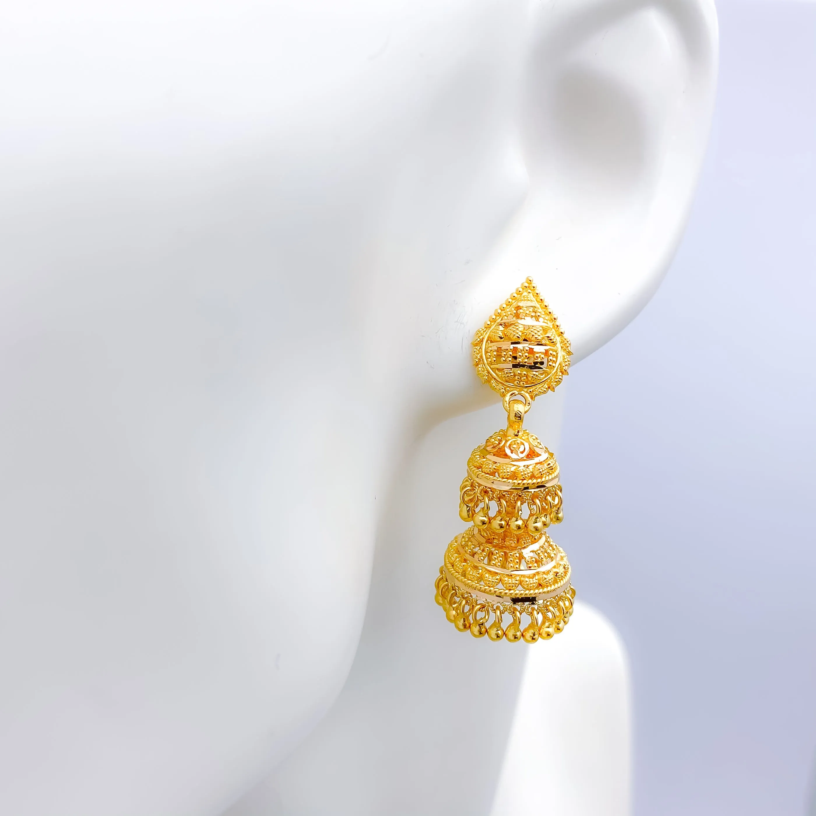 Beautiful Two-Tier Jhumki Earrings