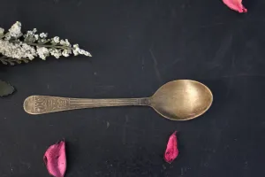 Beautiful Vintage Brass Carved Spoon