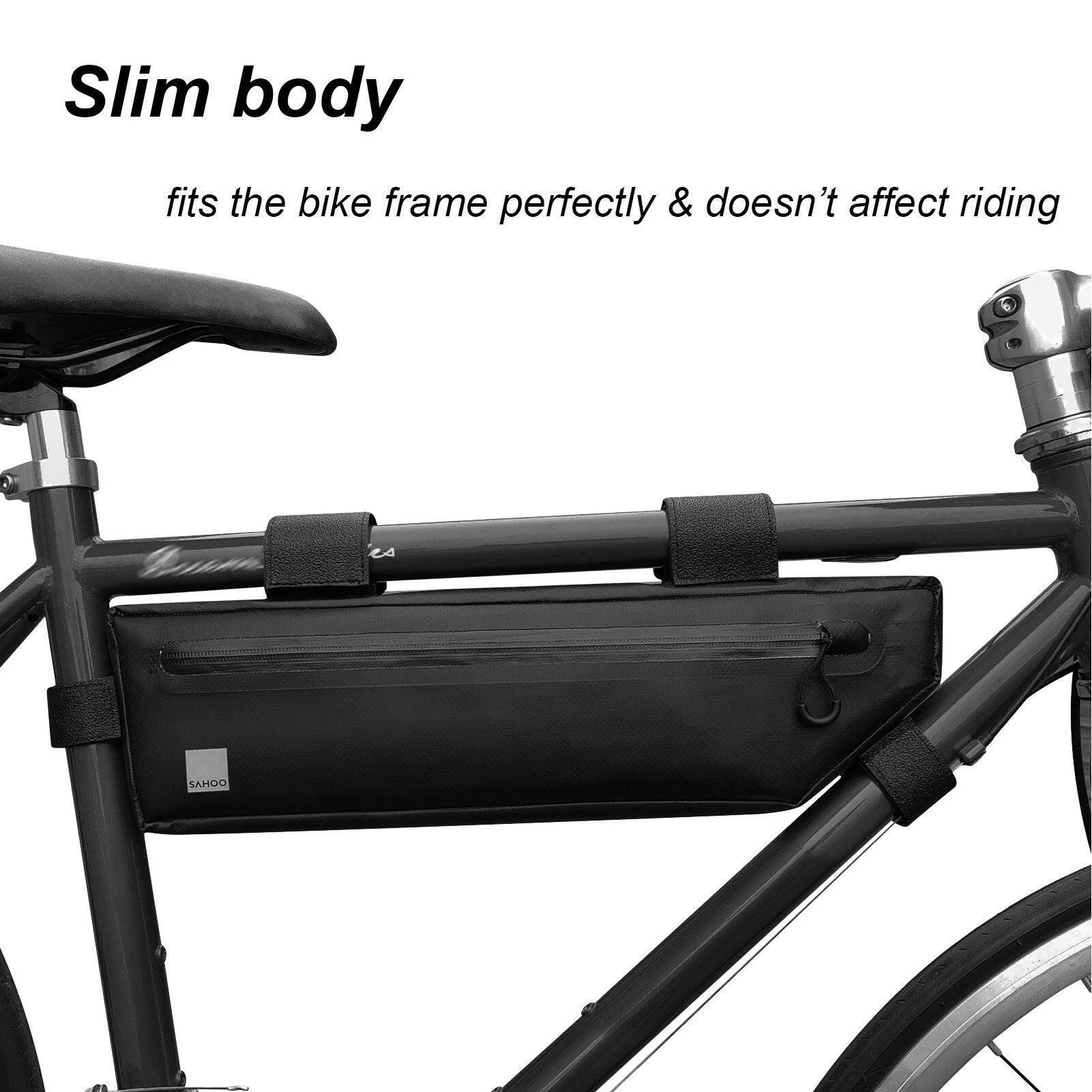 Bike Frame Bag Waterproof Bicycle Bag Bike Triangle Bag Bicycle Under Tube Bag Front Frame Bag Large Capacity MTB Road Bike Pouch