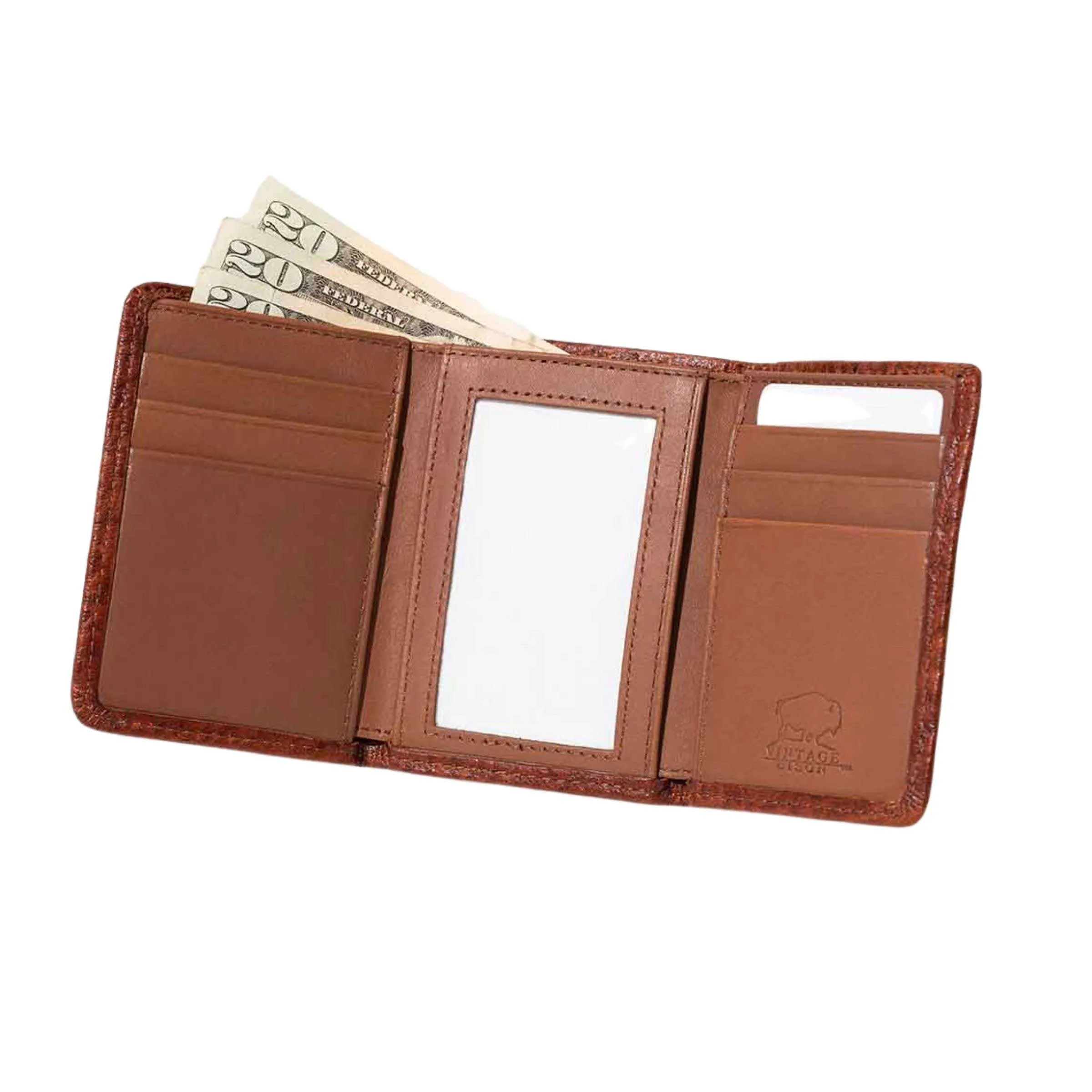 Bison Tri-Fold Peanut Wallet