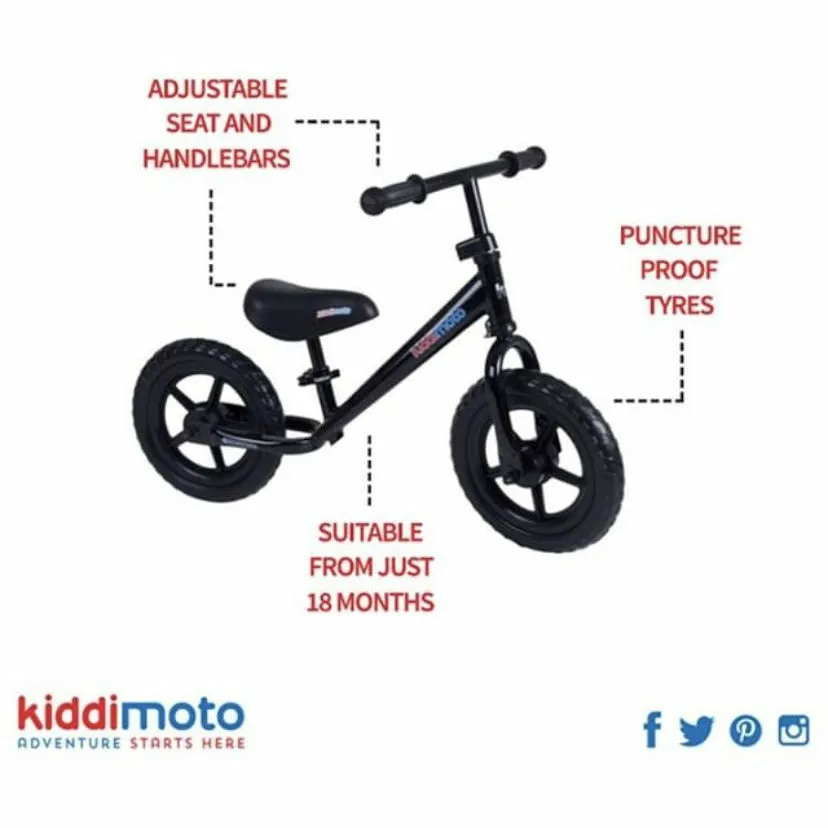 Black Super Junior Metal Balance Bike