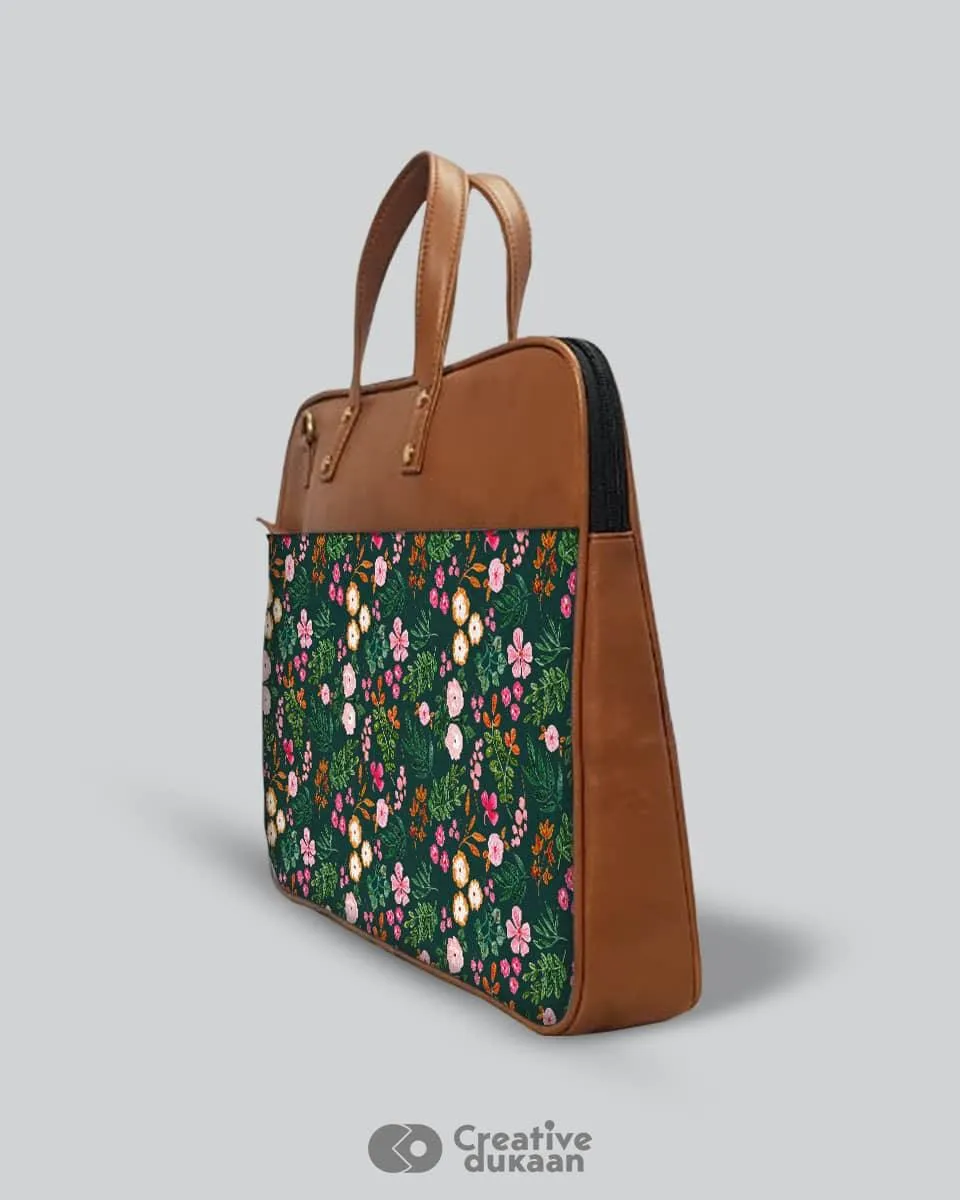 Blooming Floret - The Vegan Leather Laptop Bag