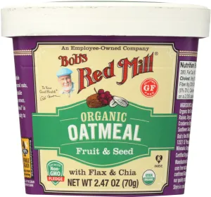 BOBS RED MILL: Organic Oatmeal Fruit & Seed, 2.47 oz