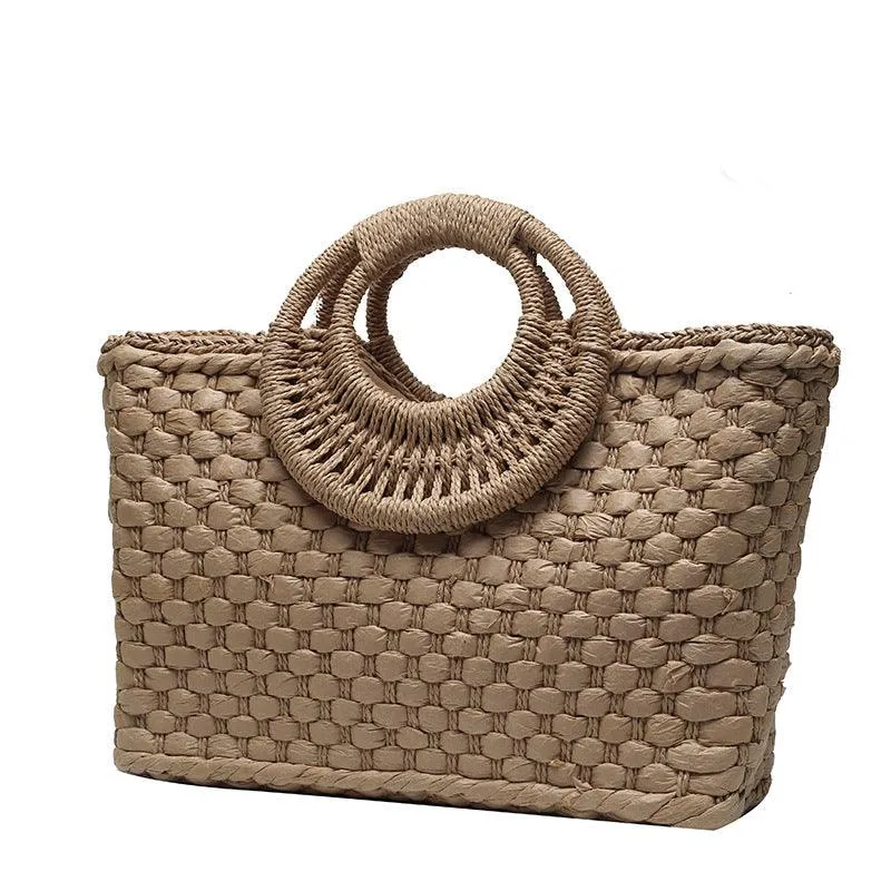 Bohemian Woven Beach Handbag