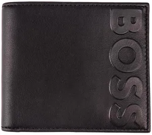 Boss Big Bold Logo 8 Card Wallet In Black