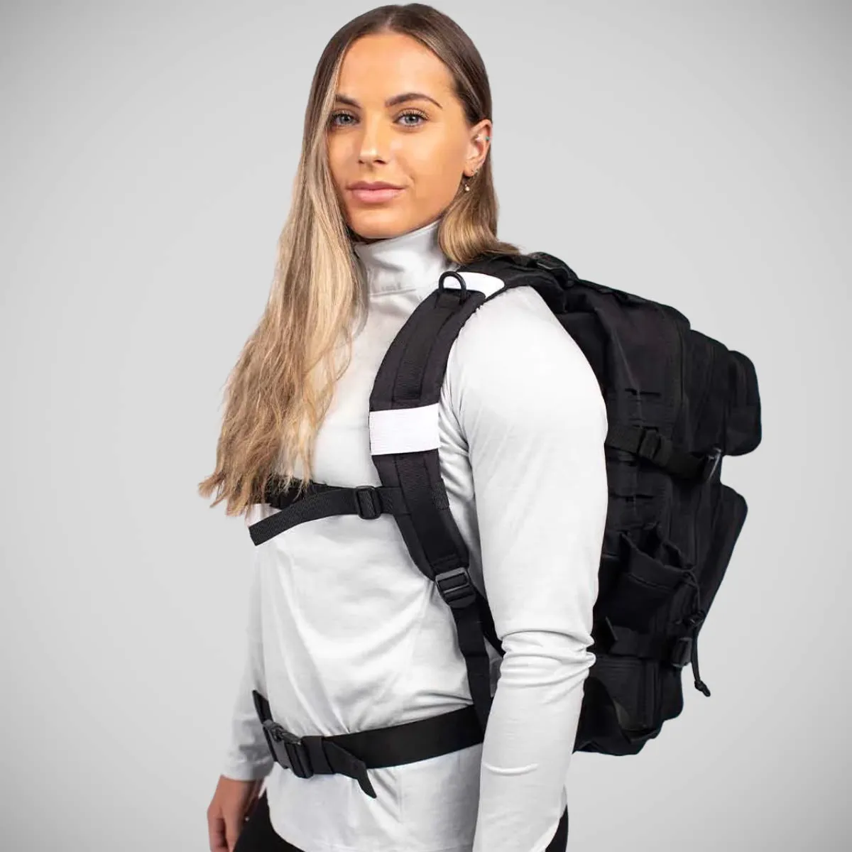 Built For Athletes Large Gym Backpack Black/White