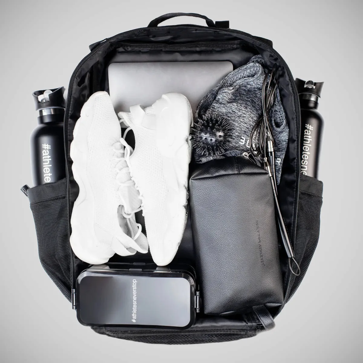 Built For Athletes Large Gym Backpack Black/White