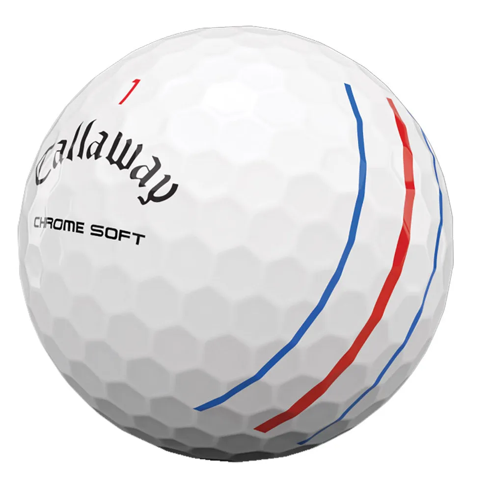 Callaway Chrome Soft Triple Track White Golf Balls - Dozen