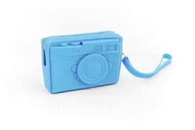 Camera shaped silicone coin purse