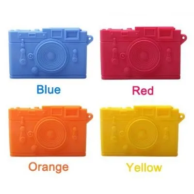 Camera shaped silicone coin purse