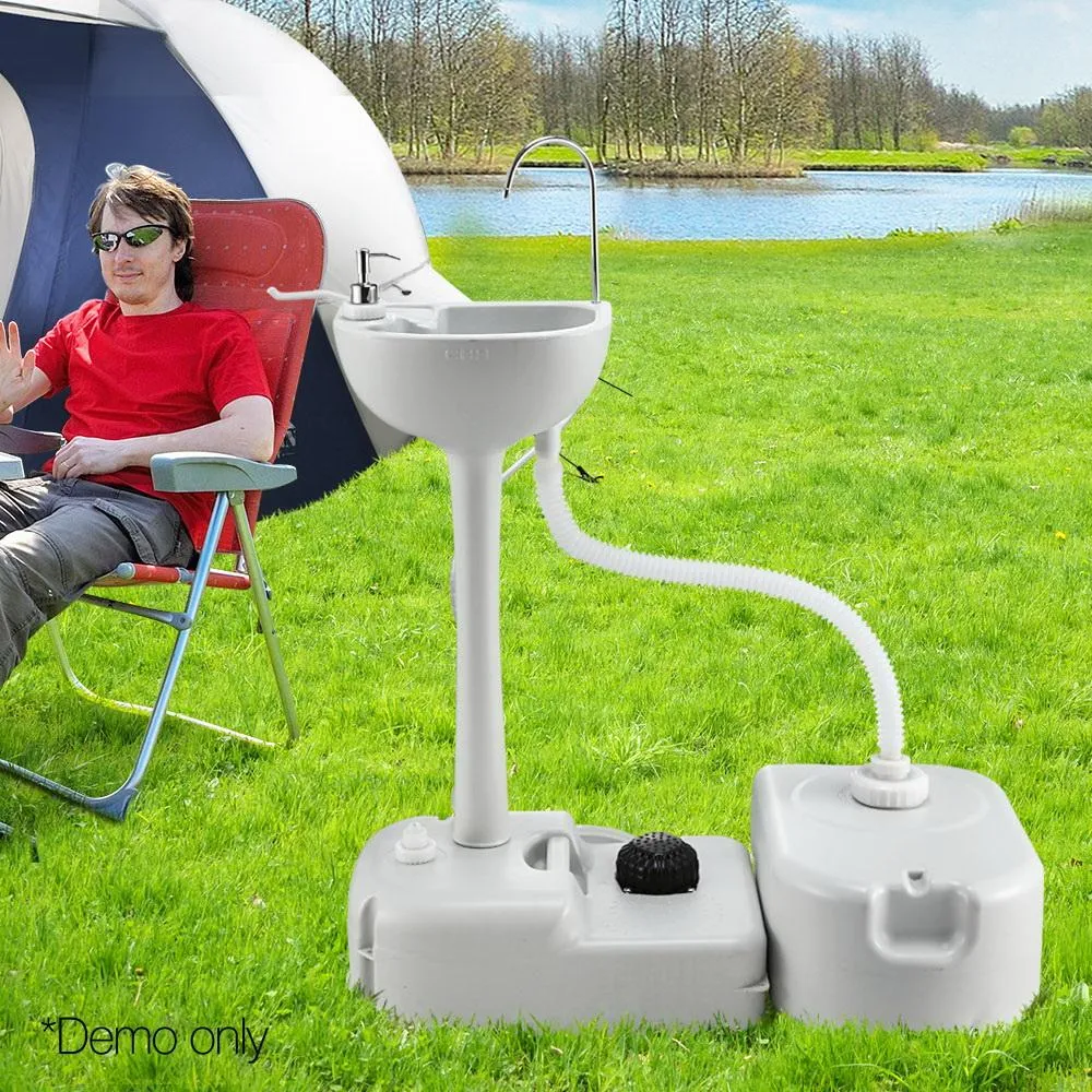 Camping Basin Portable Hand Wash Sink Stand 43L Capacity