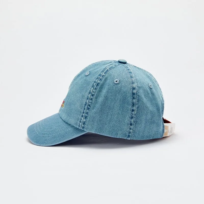 Camping Fox Boy Denim Blue Baseball Cap